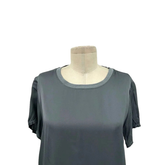 Nation LTD Marie Sateen Satin Tee Shirt Gray Size‎ Small - Picture 3 of 10